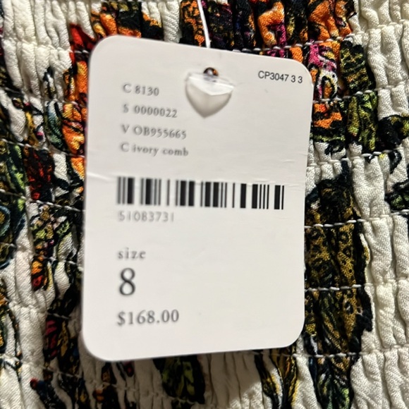 Free people strapless midi floral boho dress medium - Picture 9 of 11